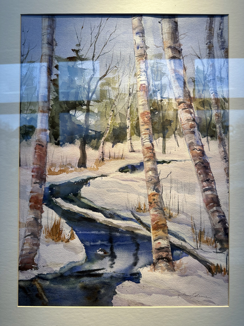 Birches and Stream